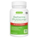 Berberine Phytosome & Chromium Picolinate, Blood Glucose Control Supplement, Vegan, 60 Capsules﻿
