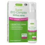 Super B12-Complex 5000mcg Sublingual Spray, Methylated Vitamin B12 as Methylcobalamin, Sugar-Free & Natural Cherry Flavour, Vegan