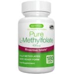 Pure L-Methylfolate 400mcg, Vegan & Clean Label, Methylated Form of Folic Acid 5-MTHF (Vitamin B9), 180 Small Tablets﻿
