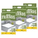 Friends Underpads CLASSIC-Large Size 60 x 90 cm (3 Packs, 30 Mats)-10 Mats per Pack