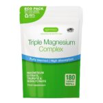 Triple Magnesium Complex, Fully Reacted and Chelated Magnesium Citrate, Bisglycinate & Taurate, 180 Tablets