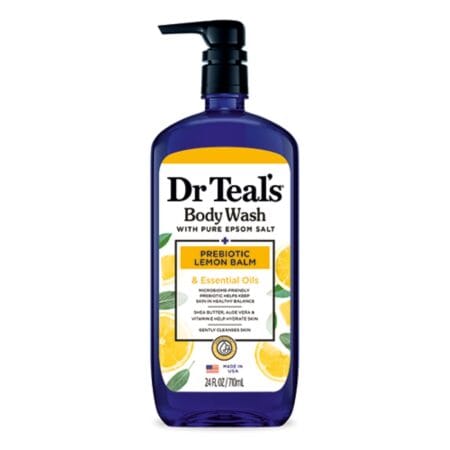 Dr Teal's Prebiotic Lemon Balm Body Wash with Essential Oils (24 FL OZ/710mL)