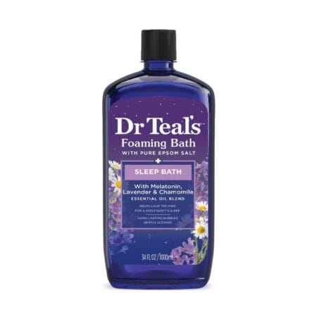 Dr Teal's Sleep Foaming Bath with Melatonin, Lavender & Chamomile Essential Oils (34 FL OZ/1000mL)