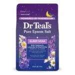 Dr Teal's Pure Epsom Salt Sleep Soak with Melatonin, Lavender & Chamomile Essential Oils (3LBS/1.36 Kg)